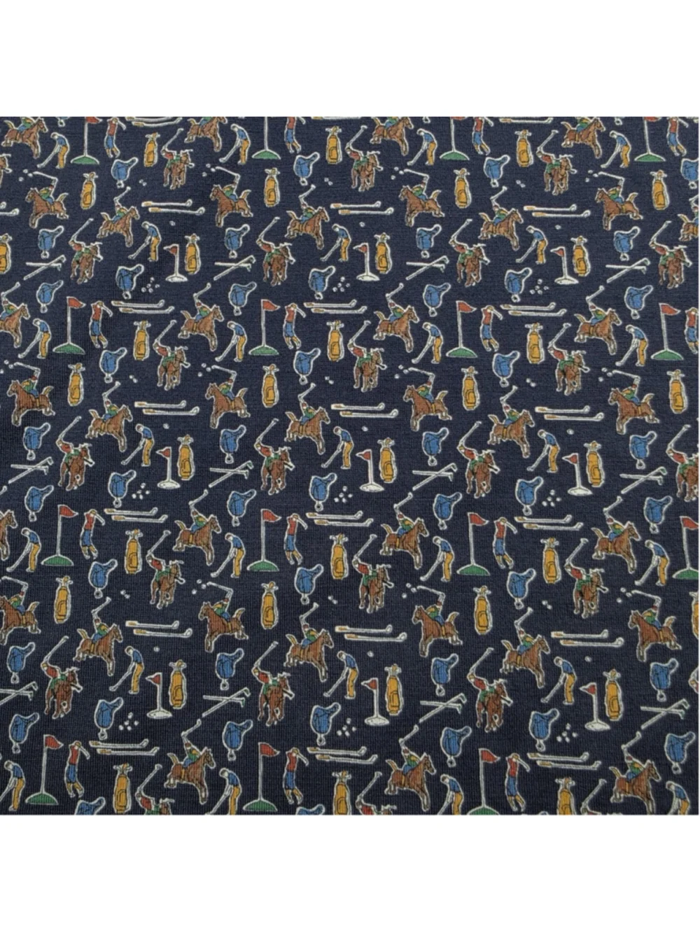 Vintage Polo Golf Ralph Lauren Mens XXL Navy Golf Polo All Over Print Cotton